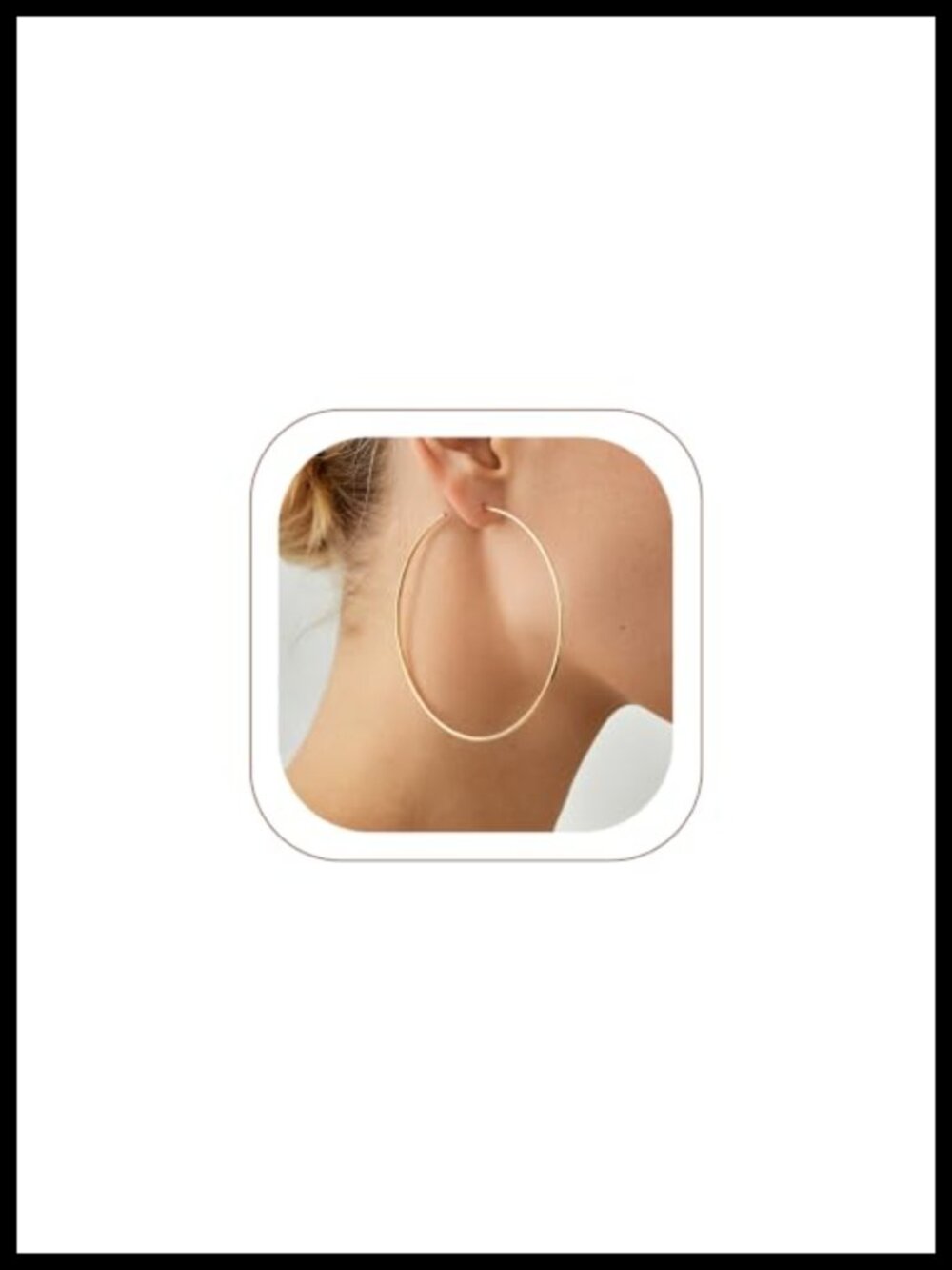 Open Hoop Earrings Stainless Steel Hypoallergenic 15-100mm